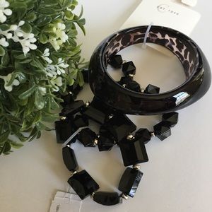 NWT Bangle and stretch bracelets Black and white